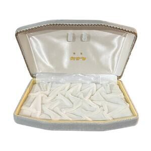 Vintage Japan Jewelry Travel Case Kanaya Brand Velvet Box Satin Interior